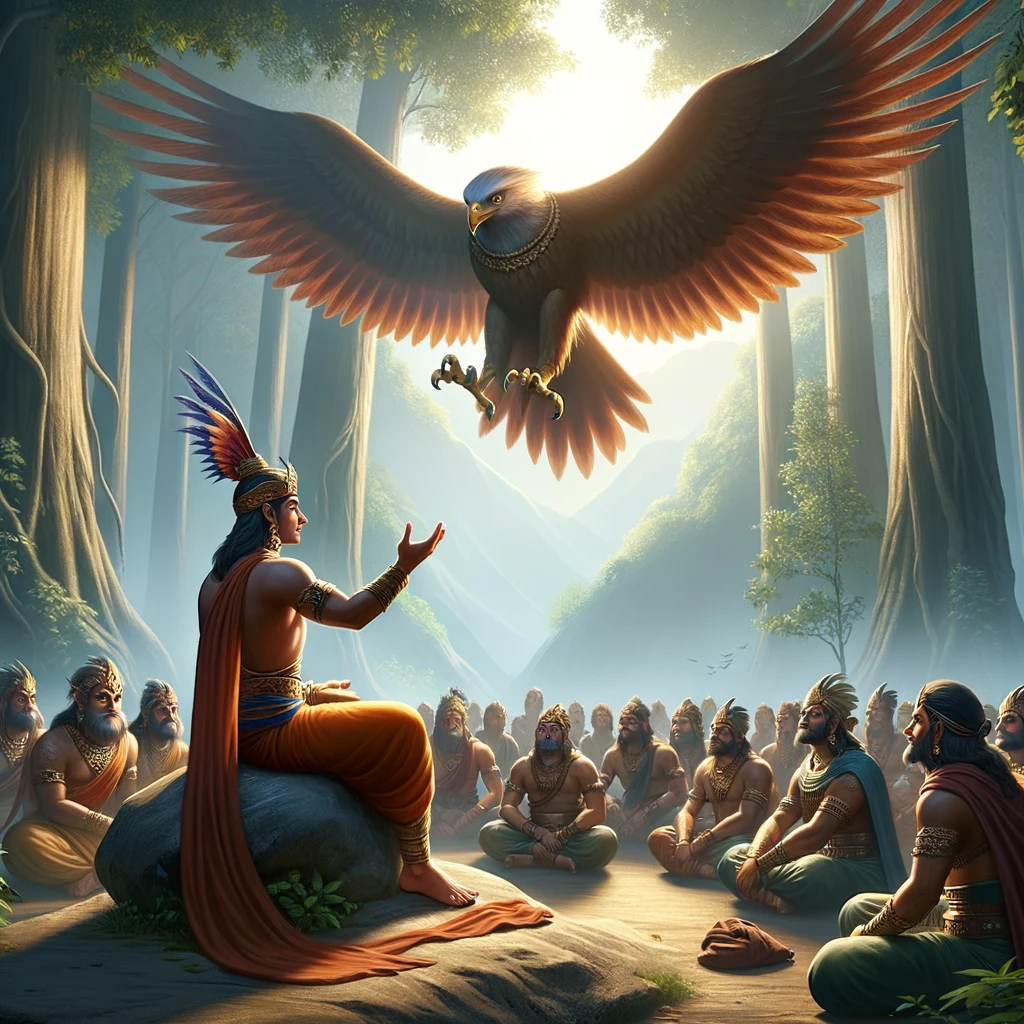 Angada Narrates the Story of Rama to Sampati